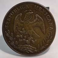 Silver Yuan Brass Pattern Coin Mexico 89 Year Eagle Bird Snake 98mm Raw Object Real Shot Old Copper 