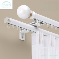 Roman Rod Bottom Slide Rail Top Mounted Side Mounted Thickened Aluminum Alloy Integrated Support Curtain Track Mute Single and Double Poles 9H1W