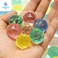 MLINX 6Pcs  Bouncy Ball, Clear Rainbow Color Rubber Bouncy Ball,  Shape Ball Random Large Bouncy toy