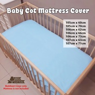 Cadar Baby Cot Plain Color / Baby Cot Fitted Bedsheet / Cadar Tilam Bayi / Baby Cot Mattress Cover S