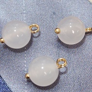 10mm12mm White Round Bead Button Cheongsam Knitwear Hanfu Clothing Button High-End Button