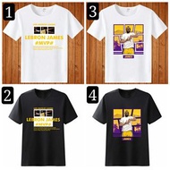 Lebron James t shirt nba 藍球 明星 湖人 黑色 白色 男裝 女裝 衫 卡通 q版 真人 短袖 公仔