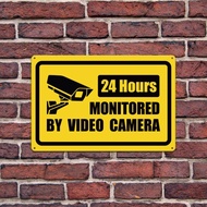 閉路電視 鐵皮畫 指示牌* (可貼/釘在牆上) 告示牌 系統 鏡頭 錄影 監控中 鐵藝畫 牆上 掛飾 掛畫 壁畫 (約30*20cm/30*20cm) CCTV Video Camera Surveillance Warning Vintage Retro Picture Metal Plate Home Wall Decoration Decor Plaque (B) (Pre-order需訂)