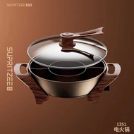 Electric Wok Electric Hot Pot 3-4 Household Multifunctional All-in-One Pot Mandarin Duck Pot Micro P