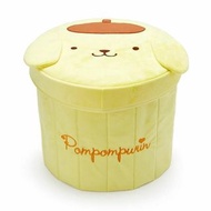 Japan Sanrio - Pompompurin 布甸狗 日版 圓形 筒形 揭蓋 可折疊式 收納盒 收納箱 收納筒 家居 收納 布丁狗 2021