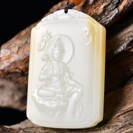 秒殺價 天然新疆和田玉羊脂玉觀音吊墜