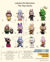 【全新正版現貨】 popmart 絕版 盲盒 labubu toys blind box 精靈玩具 Dolly Clockwork Walking Robot Brick Toy hidden Vin