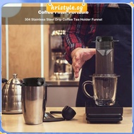 [kristyle.sg] Foldable Portable Coffee Filter Coffee Maker Stainless Steel Drip Coffee Tea Holder Reusable Over Coffee Dripper