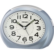 Seiko Clock QHE193L BlueTone Analog Beep Alarm Snooze Light Quiet Sweep Silent Movement Alarm Clock QHE193