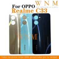 Back Battery Cover Housing For OPPO Realme C33 RMX3624 Battery glass Back Cover Rear Door Case Repla