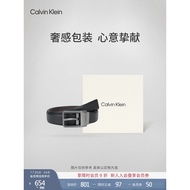 CK Jeans Men's Double-Sided Business Gentleman Casual Commuter Pin Buckle Cow Leather Belt Belt Gift