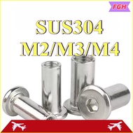 304 stainless steel chamfered inner hexagon pair lock screw nut furniture connection splint butt bol