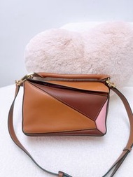 (尖沙咀門市💖) Loewe puzzle small 啡粉拼色