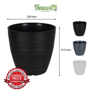 FELTON Round Flower Pot FBL 2548 DIAMETER 33 CM GARDENING FLOWER POTS PASU BUNGA POKOK GARDENING TOO