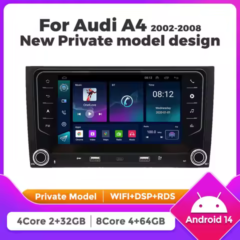 7'' 2Din Car Radio for Audi A4 B6 S4 RS4 Seat Exeo Carplay Autoradio Multimedia Player Android Auto