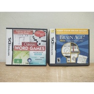 Nintendo DS Games Combo Set 2 - Brain Age2 and Classic Word Games