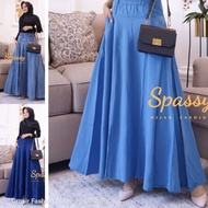 CODE F98D Umbrella Skirt by Spassy Jumbo Women's Wide Bottom Umbrella Long Jeans Skirt