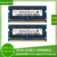Hynix RAM DDR3 8GB (2x4GB) 1600MHz Laptop Memory 2Rx8 PC3-12800S 204Pin SODIMM Notebook Memory Module