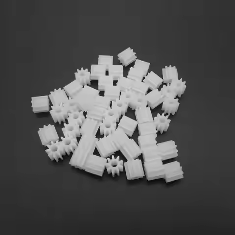 50Pcs/Lot 0.5M 9T2A 9 Teeth Plastic Spur Gear Pinion 0.5 Modulus T=9 Bore Hole Aperture 2MM 1.95MM 5