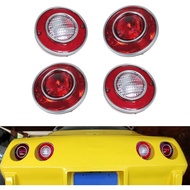Corvette C3 Tail Light - 4PCS Red Tail Lights & Backup Lights Set Compatible With 1975-1979 Corvette