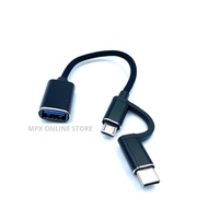 2 IN 1 MICRO TYPE-C Fast charging OTG CABLE 2PCS