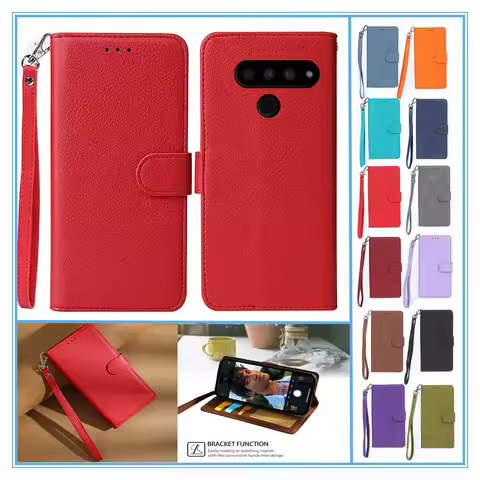 For LG V50 ThinQ Case Leather Flip Coque Etui LG V50S ThinQ Cover LGV50 LGV50S V 50s V50 s 5G Cover 