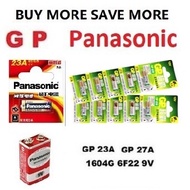 GP panasonic 23A 12V Alkaline Battery  27A 1604G 6F22 9V Super ULtra V23GA, K23A V23GA MN21