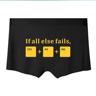 If All Else Fails Ctrl Alt Del Funny Mens Boxer Briefs Computer Humor Underwear For Men Tech Gift
