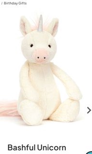 JellyCat Bashful Unicorn plush 獨角獸