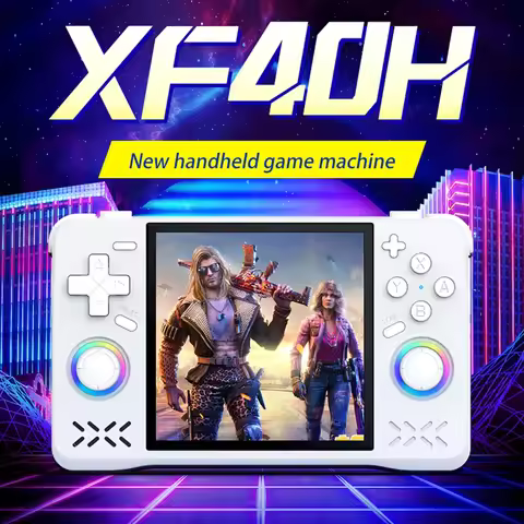 XF40H Retro Handheld Video Game Console, Linux System 4 Inch IPS Screen Mini Portable Handheld Video