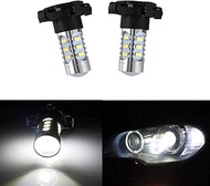 (2) Xenon White Error Free 15-SMD PY24W 5200s LED Bulbs Compatible With BMW E90/E92 3 F10/F07 5 Seri