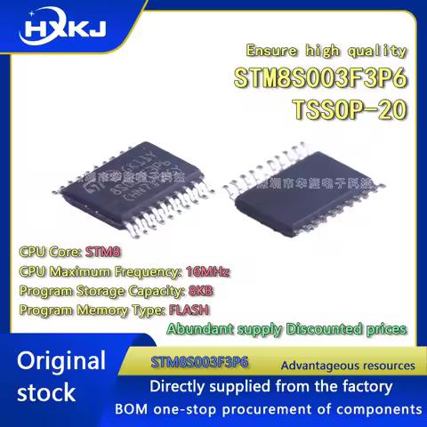 10PCS/LOT STM8S003F3P6 TSSOP20 Microcontrollers - MCU Original stock quick delivery