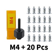 HIFESON M4 M5 M6 M8 Jack Nuts Rivet Set 20pcs Expansion Clamp Petal Rivets Nut Jack Nuts Screws Set 