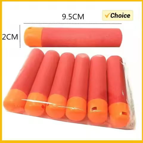 H30Pcs Mega for 9.5cm Red Sniper Rifle Darts Bullets Mega Foam Refill Darts Big Hole Head Bullets fo