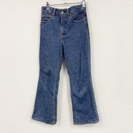 Levi's 高級喇叭牛仔褲/牛仔褲，拉鍊門襟，靛藍色，W24 號（古著）