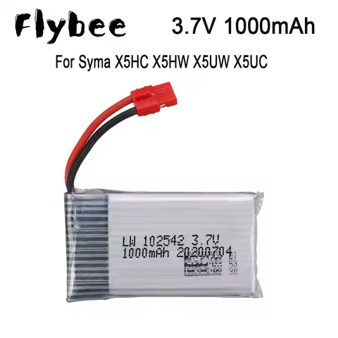 Upgraded 3.7V 1000mAh 102542 Lipo Battery for Syma X5HC X5HW X5UW X5UC RC Quadcopter Drone Spare Par