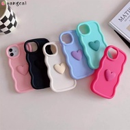 Compatible For iPhone 15 14 Plus 13 12 Pro Max Phone Case 3D Stereo Wave Love Loving Heart Macaron C
