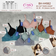 LIDILY Wireless Daily Bra BH-H4982 | Jumbo Bra 38–44 Cup B | Comfortable & Soft