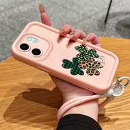 Case For Infinix Smart 9 9 HD Hot 50i Clover Silicone Phone Strap