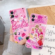 Cartoon Pink Barbie Girl Case for OPPO F1S F19 F17 F15 F11 F9 F11pro RENO 2/3/4/5/6/7 Pro 4F 5F A1K Find X2 X3 Full Cover Casing