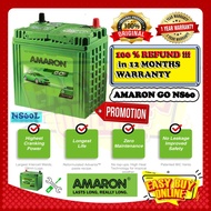 AMARON GO NS60R/L | 46B24R | 46B24RS (MF) - 45AH Car Battery TOYOTA Avanza Wish Vios Saga Wira Iriz 