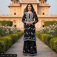 2PCS Rayon Embroidery Suit For Women