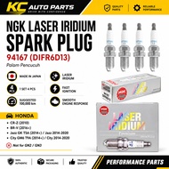 DIFR6D13 NGK Laser Iridium Palam Pencucuh Honda City 2014-2020 Jazz BRV CRZ 94167 4PCS