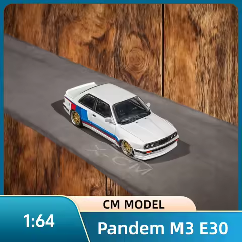 Diecast Car Model CM Model Pandem M3 E30 E30 - 02 (White) 1:64