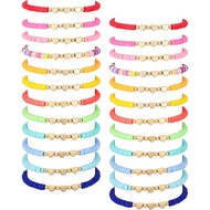 Style New Style Bracelet Set 12 Colors Soft Clay Bracelet Set Peach Heart 13 BFF Bracelet