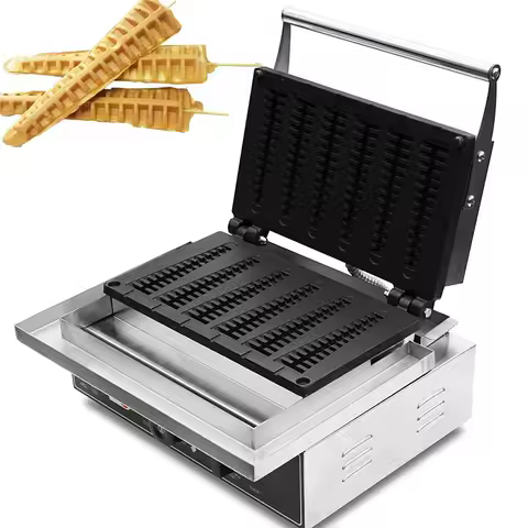 HPH2O Electric Waffle Maker Machine Lolly Waffle Pine Tree Shape 6Pcs Waffle Iron Waffle Baking Equi