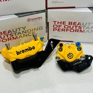 ORIGINAL ITALY BREMBO M3 K5 K50 YELLOW CALIPER 4POT SIAP BRAKE PAD PNP FULL SET Y15 Y16 RS150 RSX150