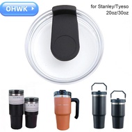 OHWK Cup Cap, Plastic Without Straw Bottle Cover, Durable Splash Spill Proof 20oz/30oz Universal Sea