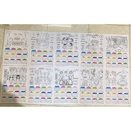 Combo of 10 2026 coloring calendars for children with many new designs in A4, A3 sizes