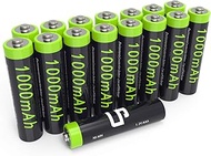 LP AAA Rechargeable Batteries, 16 Pack High Capacity Rechargeable Triple A Batteries 1000mAh 1.2V NI